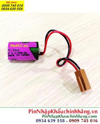  Tadiran TL-5902 (Zắc JEA 2.54-2P), Pin nuôi nguồn PLC Tadiran TL-5902 lithium 3.6v 1/2AA 1200mAh chính hãng